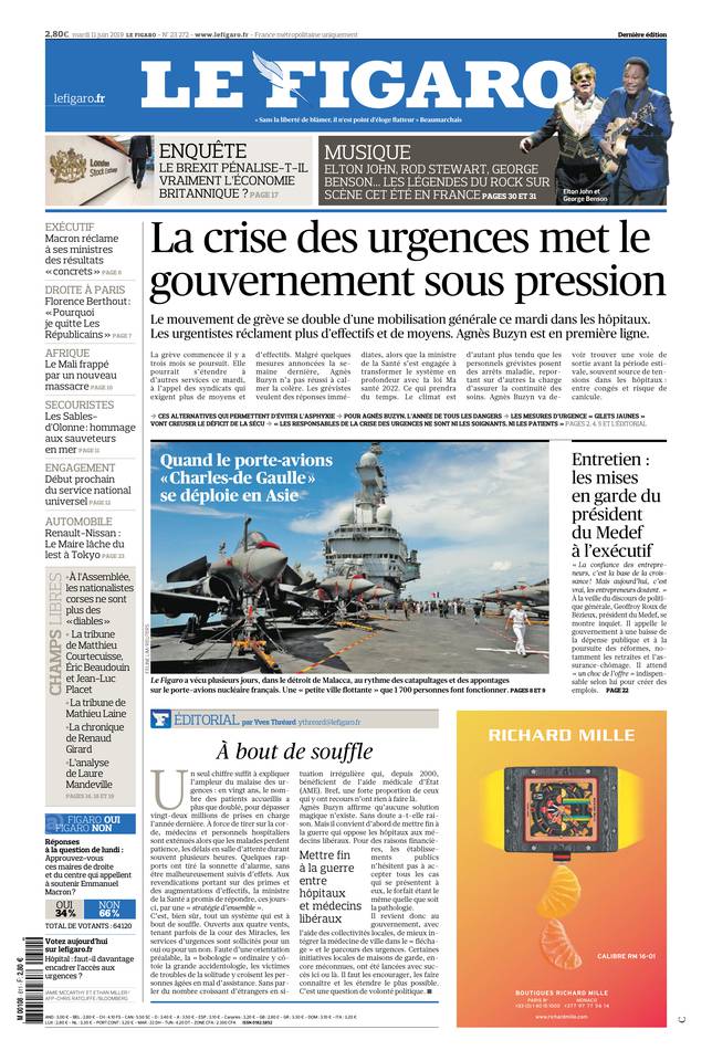 Le Figaro 11 juin 2019 Le Figaro du 11 juin 2019 à télécharger sur iPad