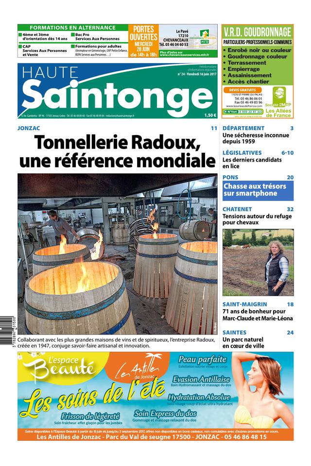 Haute Saintonge 16 juin 2017 Haute Saintonge du 16 juin 2017 à télécharger sur iPad