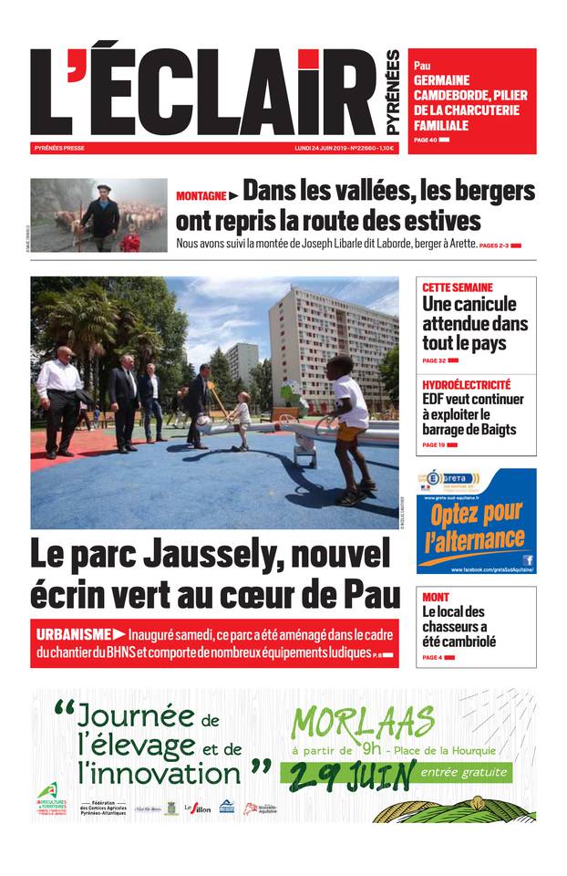 L'Éclair des Pyrénées 24 juin 2019 Abonnement L'Éclair des Pyrénées Pas Cher avec le BOUQUET ePresse.fr