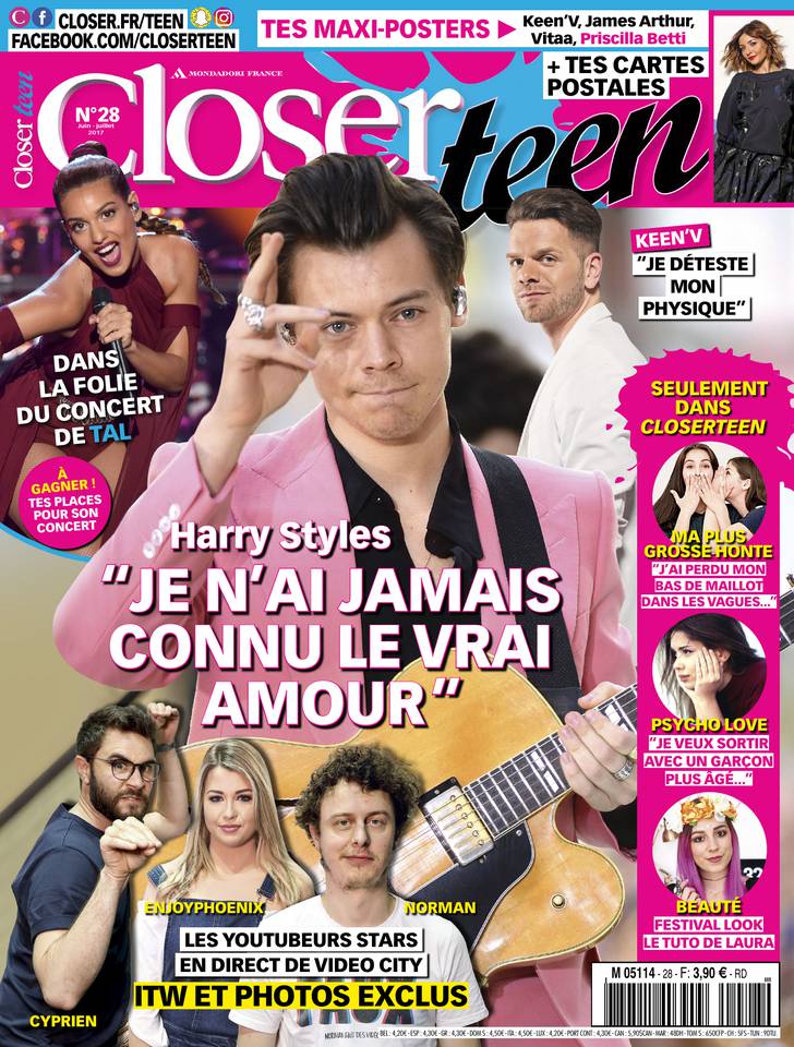 Closer Teen 03 juin 2017 Abonnement Closer Teen Pas Cher avec le BOUQUET ePresse.fr