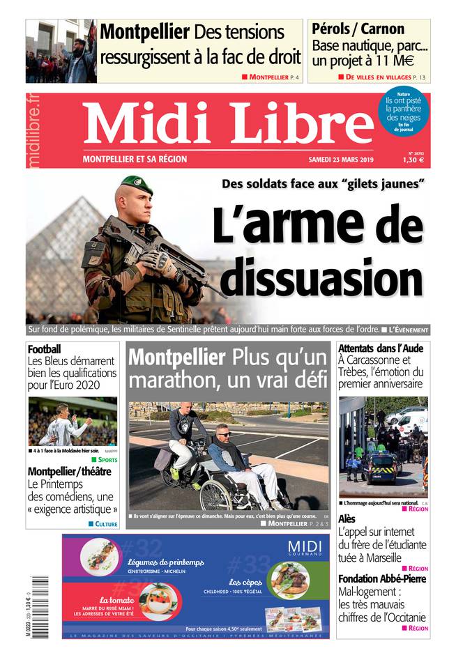 Midi Libre 23 mars 2019 Abonnement à Midi Libre Pas Cher avec le BOUQUET INFO ePresse.fr