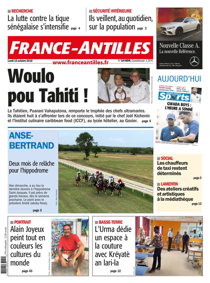 France-Antilles Guadeloupe 15 octobre 2018 Abonnement France-Antilles Guadeloupe Pas Cher avec le BOUQUET ePresse.fr