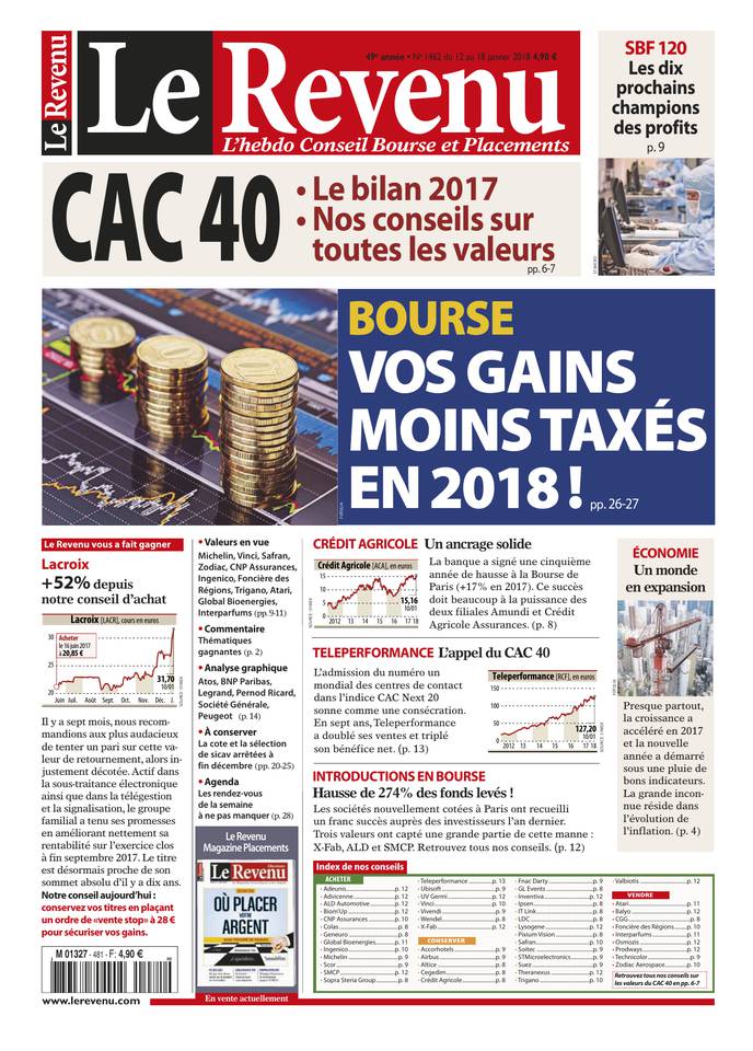 Le Revenu 11 janvier 2018 Abonnement Le Revenu Pas Cher avec le BOUQUET À LA CARTE ePresse.fr