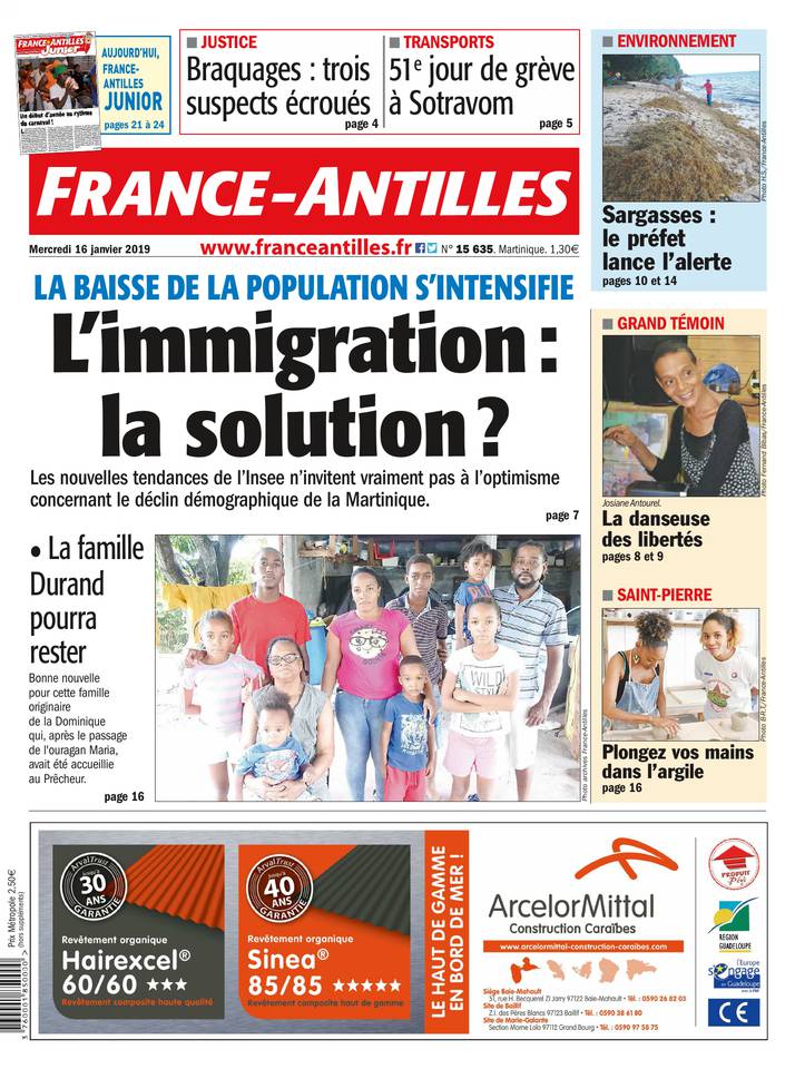 France-Antilles Martinique 16 janvier 2019 Abonnement France-Antilles Martinique Pas Cher avec le BOUQUET ePresse.fr
