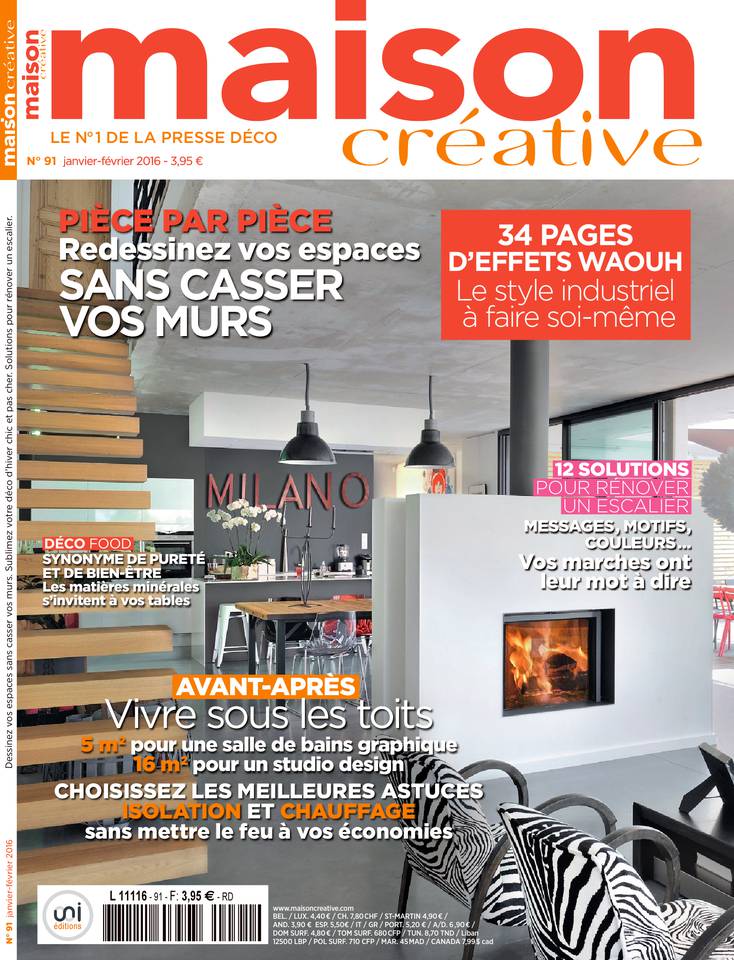 Maison Créative 05 janvier 2016 Maison Créative N°91 du 05 janvier 2016 à télécharger sur iPad