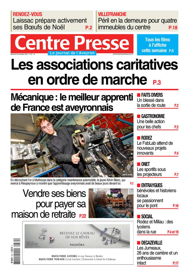 Centre Presse Aveyron 28 novembre 2018 Centre Presse Aveyron du 28 novembre 2018 à télécharger sur iPad
