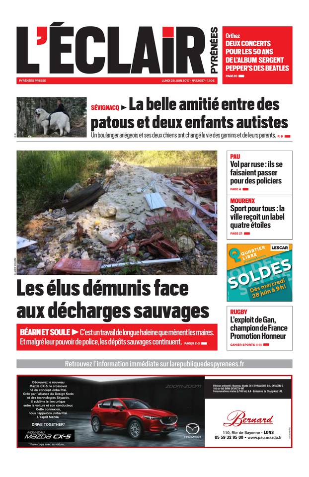 L'Éclair des Pyrénées 26 juin 2017 Abonnement L'Éclair des Pyrénées Pas Cher avec le BOUQUET ePresse.fr