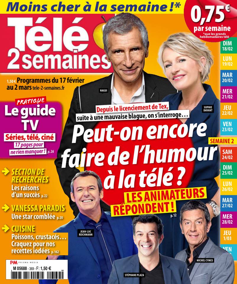 Télé 2 Semaines 12 février 2018 Télé 2 Semaines N°369 du 12 février 2018 à télécharger sur iPad