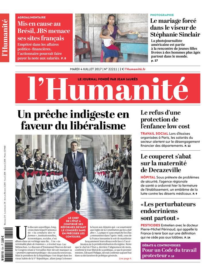 L'Humanité 04 juillet 2017 L'Humanité du 04 juillet 2017 à télécharger sur iPad