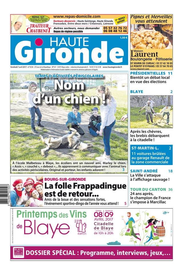 Haute Gironde 07 avril 2017 Haute Gironde du 07 avril 2017 à télécharger sur iPad
