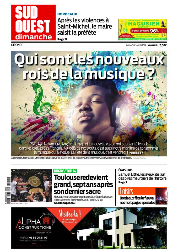 Sud Ouest Dimanche 16 juin 2019 Abonnement Sud Ouest Pas Cher avec BOUQUET INFO ePresse.fr