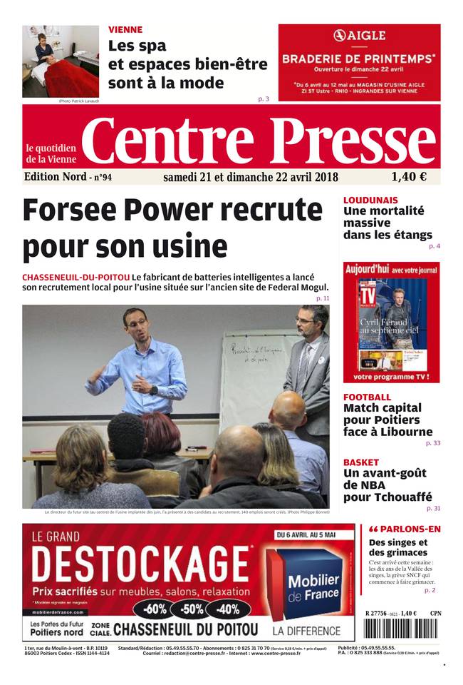 Centre Presse 21 avril 2018 Abonnement Centre Presse Pas Cher avec le BOUQUET INFO ePresse.fr