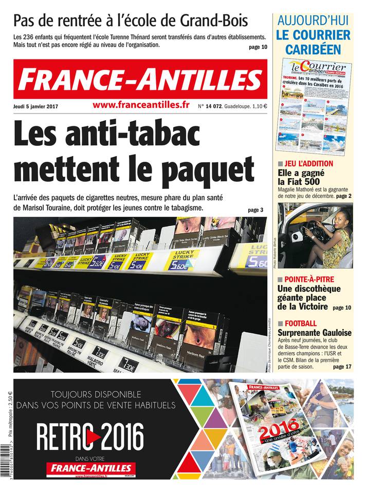 France-Antilles Guadeloupe 05 janvier 2017 France-Antilles Guadeloupe du 05 janvier 2017 à télécharger sur iPad