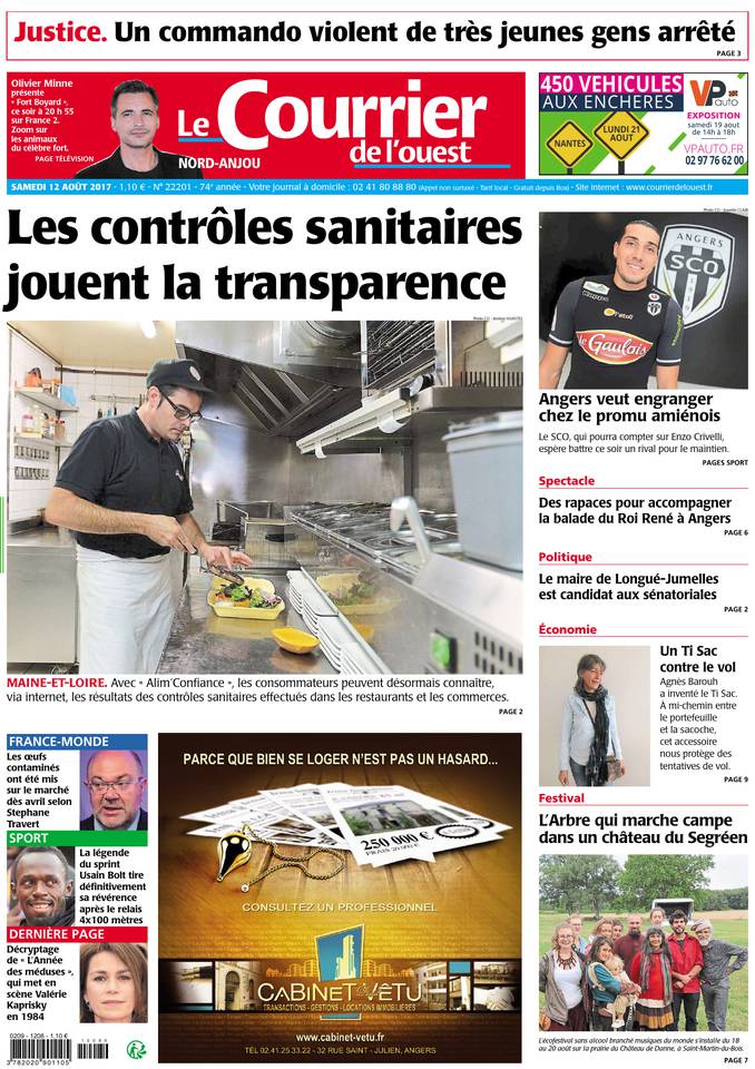 Le Courrier de l'Ouest 12 août 2017 Le Courrier de l'Ouest du 12 août 2017 à télécharger sur iPad