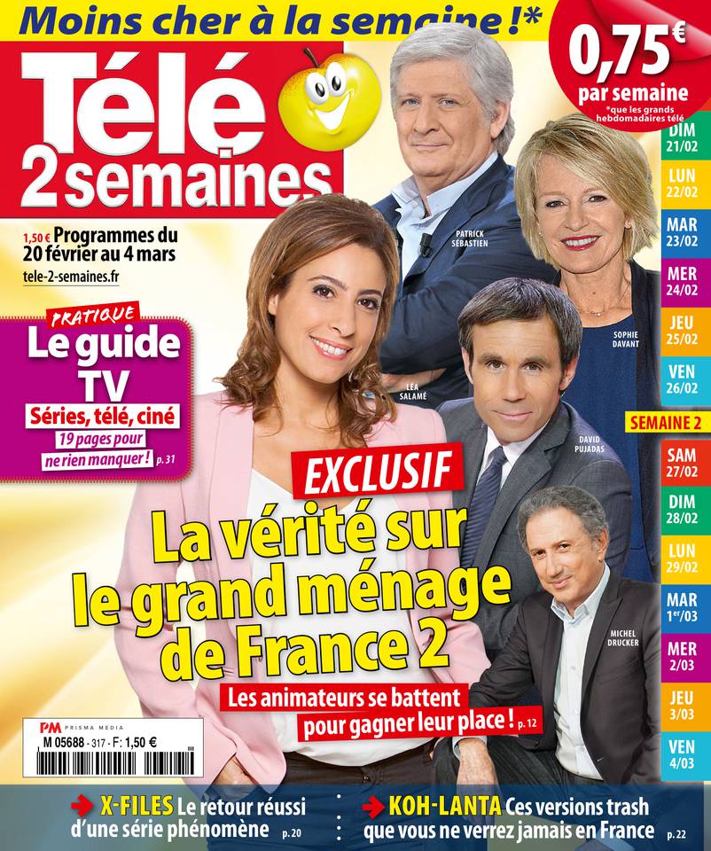Télé 2 Semaines 15 février 2016 Télé 2 Semaines N°317 du 15 février 2016 à télécharger sur iPad