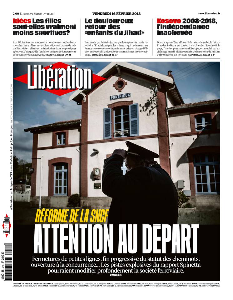 Libération 16 février 2018 Libération du 16 février 2018 à télécharger sur iPad
