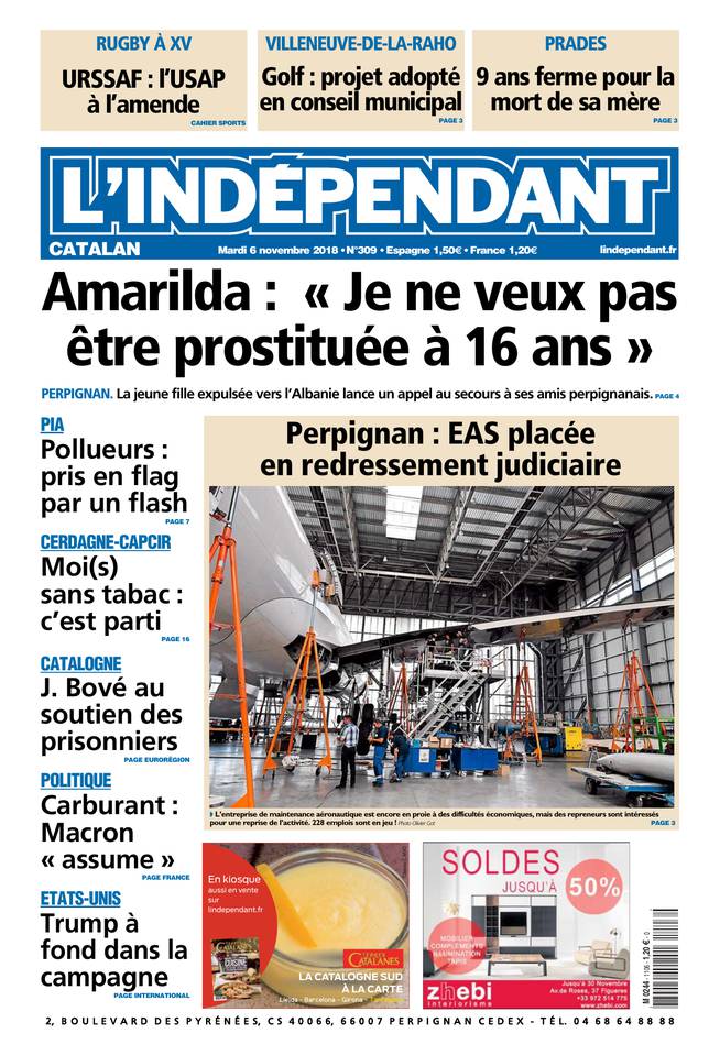 L'Indépendant 06 novembre 2018 L'Indépendant du 06 novembre 2018 à télécharger sur iPad