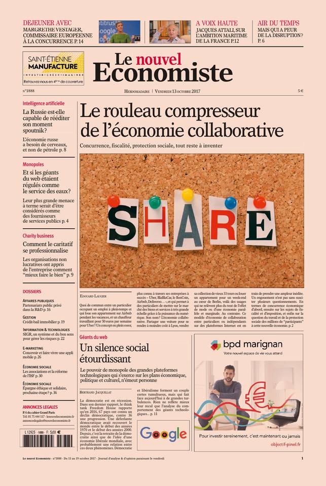 Le nouvel Economiste 12 octobre 2017 Abonnement Nouvel Économiste Pas Cher avec le BOUQUET ePresse.fr