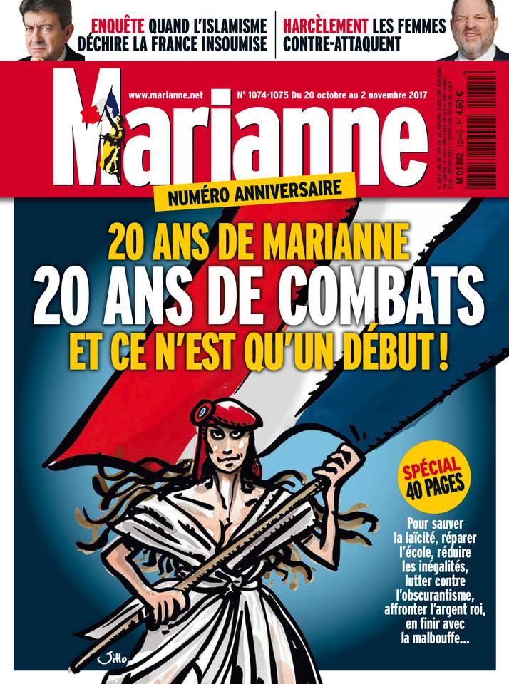 Marianne 20 octobre 2017 Abonnement à Marianne Pas Cher avec le BOUQUET INFO ePresse.fr