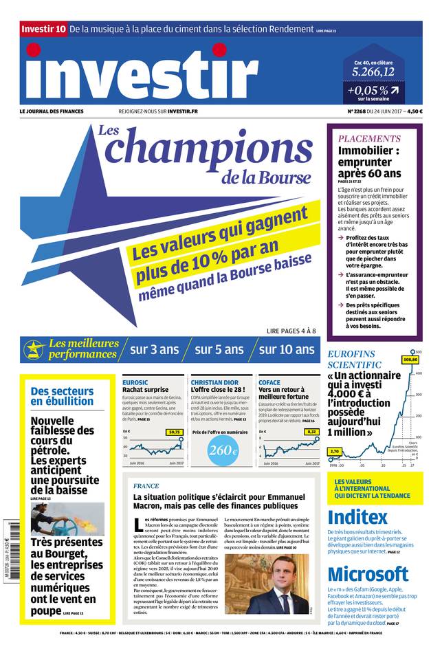 Investir 24 juin 2017 Abonnement Investir Pas Cher avec le BOUQUET ePresse.fr