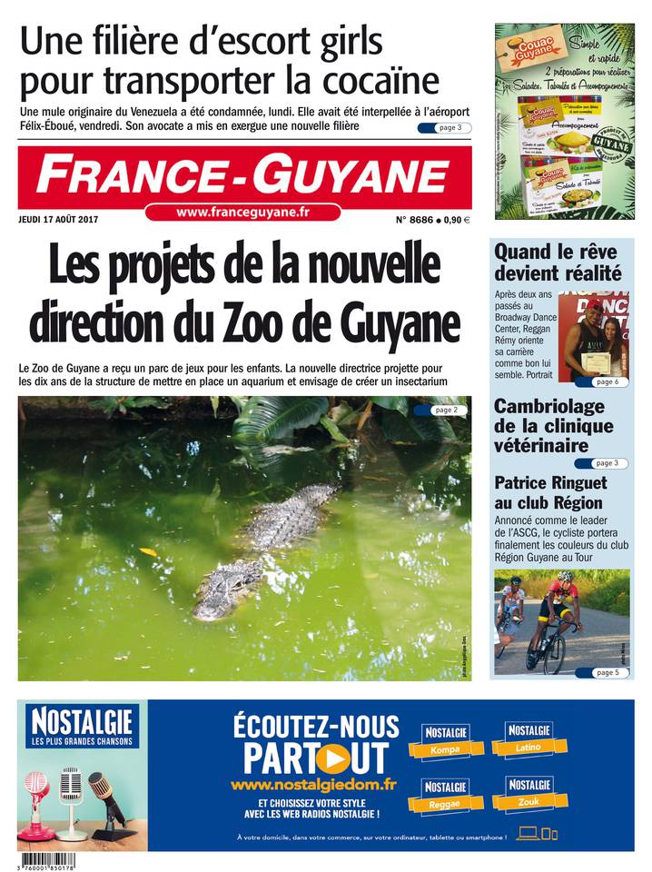 France-Guyane 17 août 2017 Abonnement France-Guyane Pas Cher avec le BOUQUET ePresse.fr