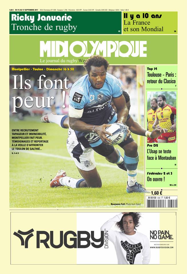 Midi Olympique Vert 15 septembre 2017 Abonnement Midi Olympique Pas Cher avec le BOUQUET SPORT ePresse.fr