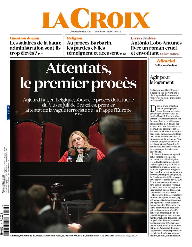 La Croix 10 janvier 2019 La Croix du 10 janvier 2019 à télécharger sur iPad