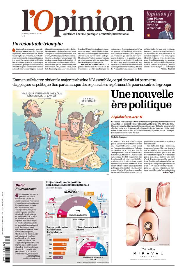 L'Opinion 19 juin 2017 L'Opinion du 19 juin 2017 à télécharger sur iPad