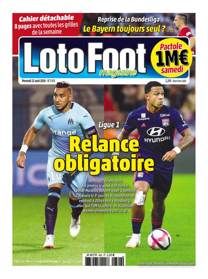Loto Foot Magazine 22 août 2018 Loto Foot Magazine du 22 août 2018 à télécharger sur iPad