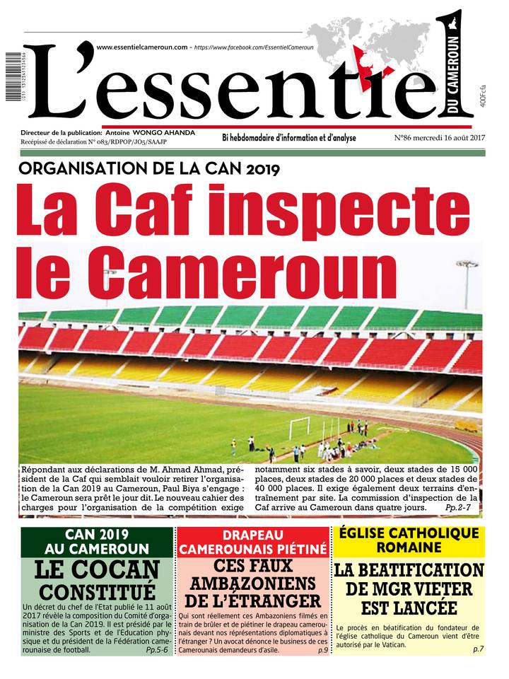 L'essentiel du Cameroun 16 août 2017 L'essentiel du Cameroun du 16 août 2017