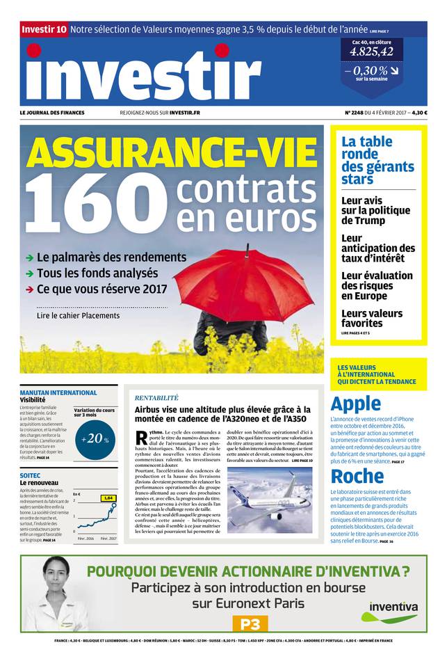 Investir 04 février 2017 Investir N°2248 du 04 février 2017 à télécharger sur iPad