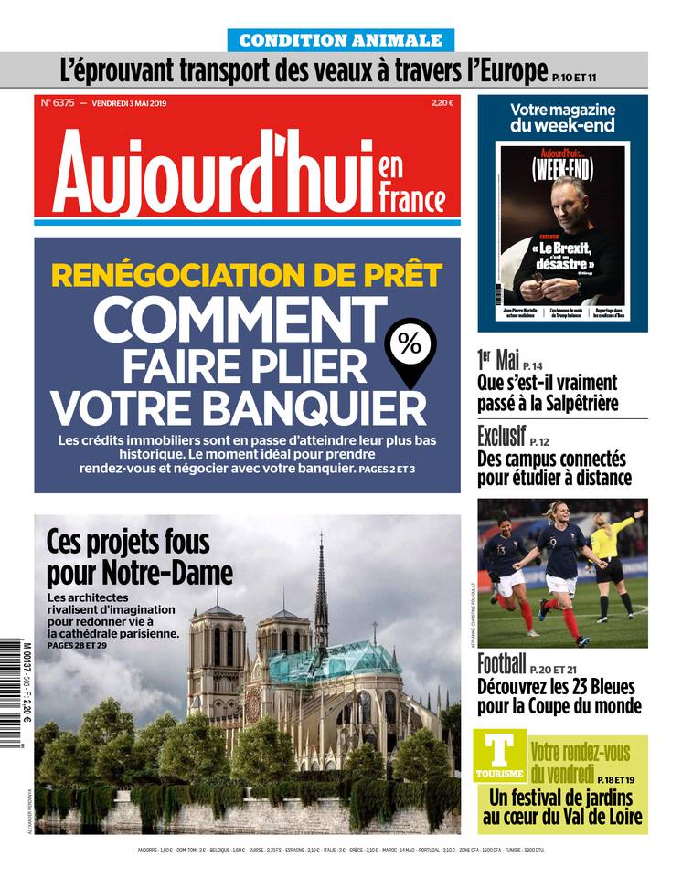 Aujourd'hui en France 03 mai 2019 Aujourd'hui en France du 03 mai 2019 à télécharger sur iPad