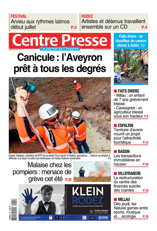 Centre Presse Aveyron 25 juin 2019 Abonnement Centre Presse Aveyron Pas Cher avec BOUQUET ePresse.fr
