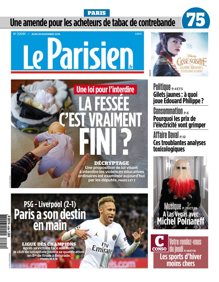 Le Parisien 29 novembre 2018 Le Parisien du 29 novembre 2018 à télécharger sur iPad