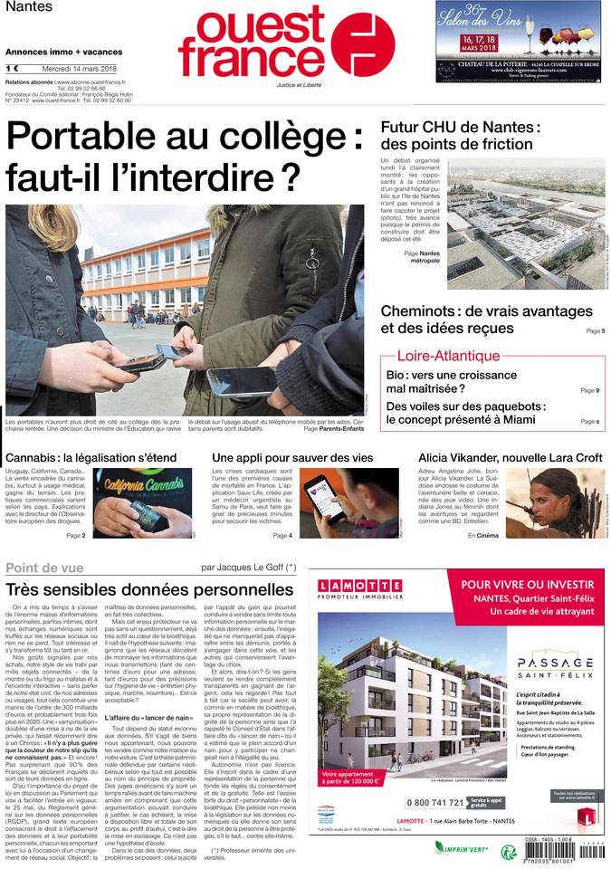 Vacances le 14 mars