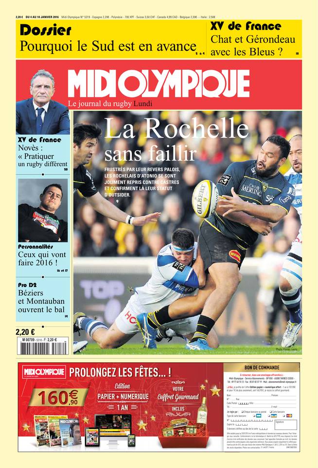 Midi Olympique Rouge 04 janvier 2016 Midi Olympique Rouge du 04 janvier 2016 à télécharger sur iPad