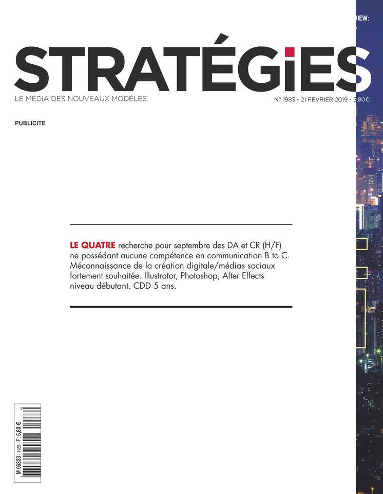 Stratégies 21 février 2019 Abonnement Stratégies Pas Cher avec l’OFFRE ENTREPRISE ePresse.fr