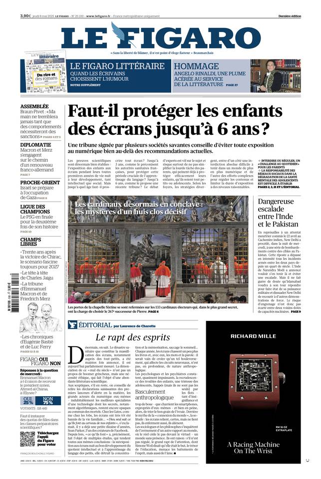 Le Figaro Une du 8 mai 2025