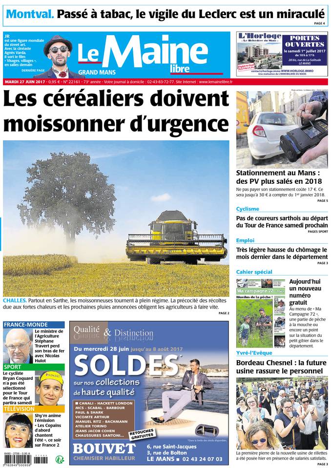 Le Maine Libre 27 juin 2017 Le Maine Libre du 27 juin 2017