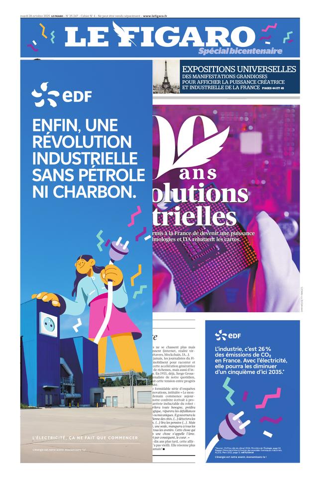 200 ans du Figaro Une du 28 octobre 2025