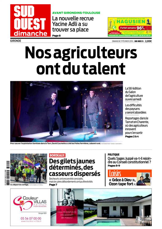 Sud Ouest Dimanche 17 février 2019 Sud Ouest Dimanche du 17 février 2019 à télécharger sur iPad
