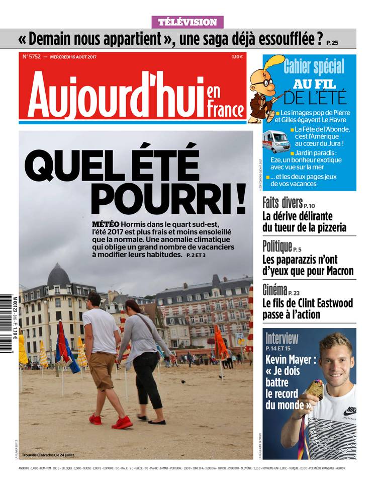 Aujourd'hui en France 16 août 2017 Aujourd'hui en France du 16 août 2017 à télécharger sur iPad