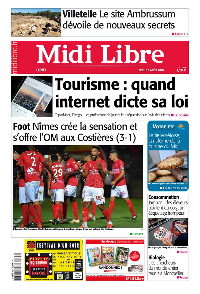 Midi Libre 20 août 2018 Abonnement à Midi Libre Pas Cher avec le BOUQUET INFO ePresse.fr