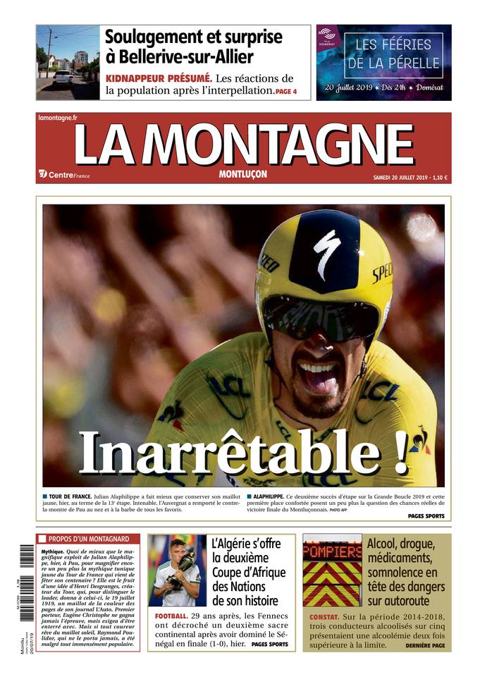 La Montagne 20 juillet 2019 Abonnement La Montagne Pas Cher avec le BOUQUET INFO ePresse.fr