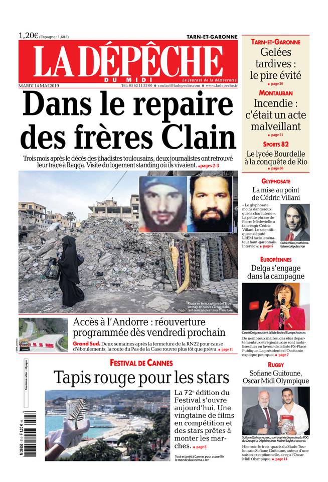 La Dépêche du Midi 14 mai 2019 La Dépêche du Midi du 14 mai 2019 à télécharger sur iPad