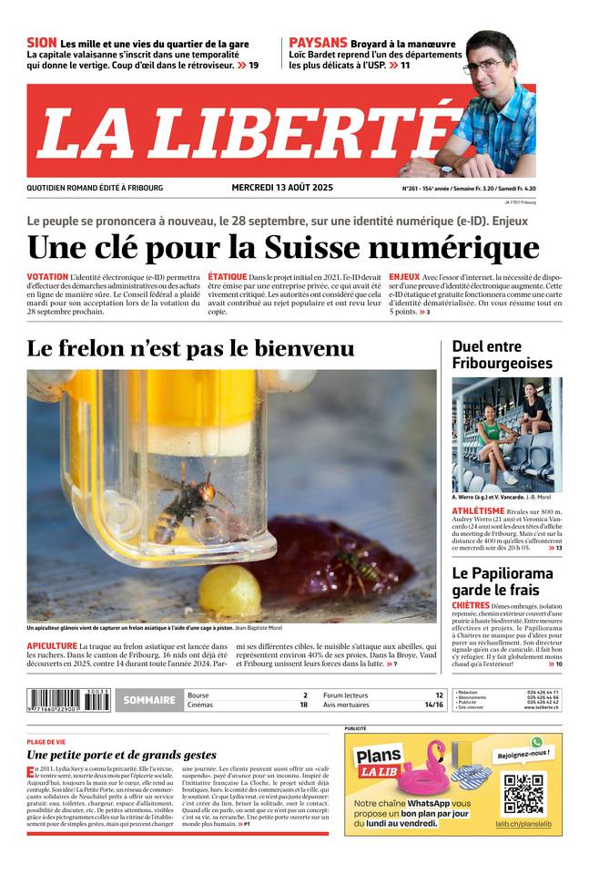 Couverture du magazine en date du 2025-08-13