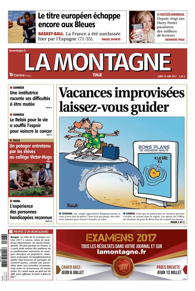 La Montagne 26 juin 2017 Abonnement La Montagne Pas Cher avec le BOUQUET INFO ePresse.fr