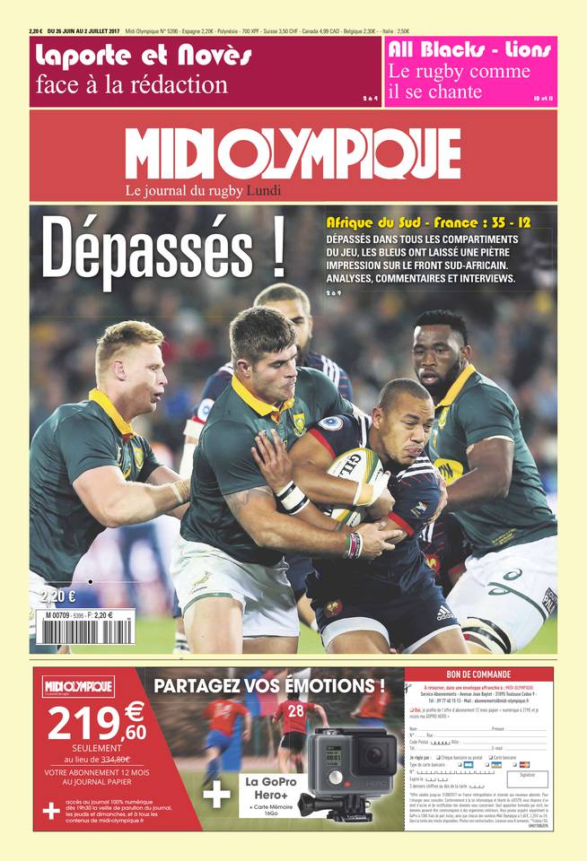 Midi Olympique Rouge 26 juin 2017 Abonnement Midi Olympique Pas Cher avec le BOUQUET SPORT ePresse.fr
