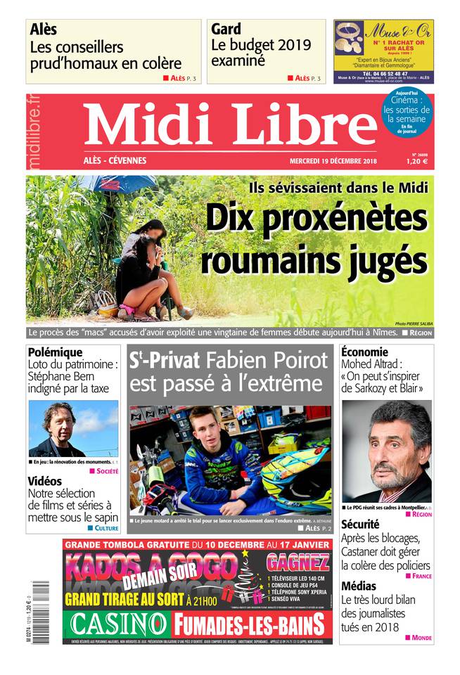 Midi Libre 19 décembre 2018 Abonnement à Midi Libre Pas Cher avec le BOUQUET INFO ePresse.fr