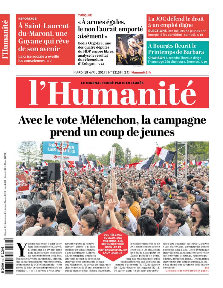 L'Humanité 18 avril 2017 L'Humanité du 18 avril 2017 à télécharger sur iPad